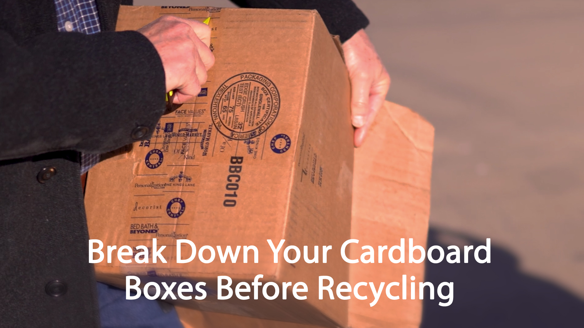 Break Down Your Cardboard Boxes Before Recycling
